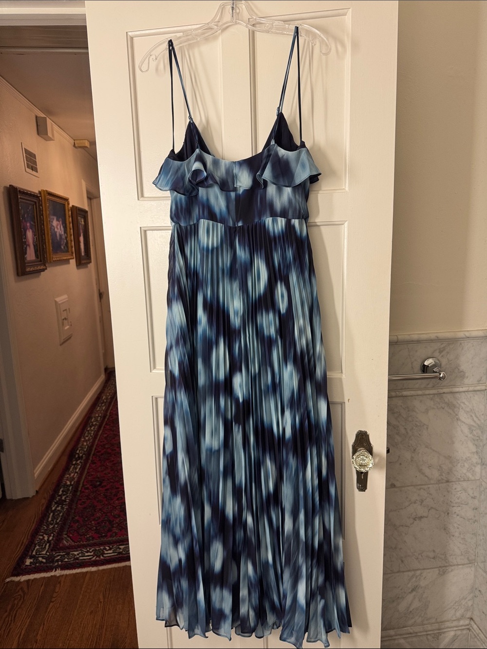 J.Crew Collection chiffon ruffle dress in blurry floral print CO422 - Picture 12 of 14